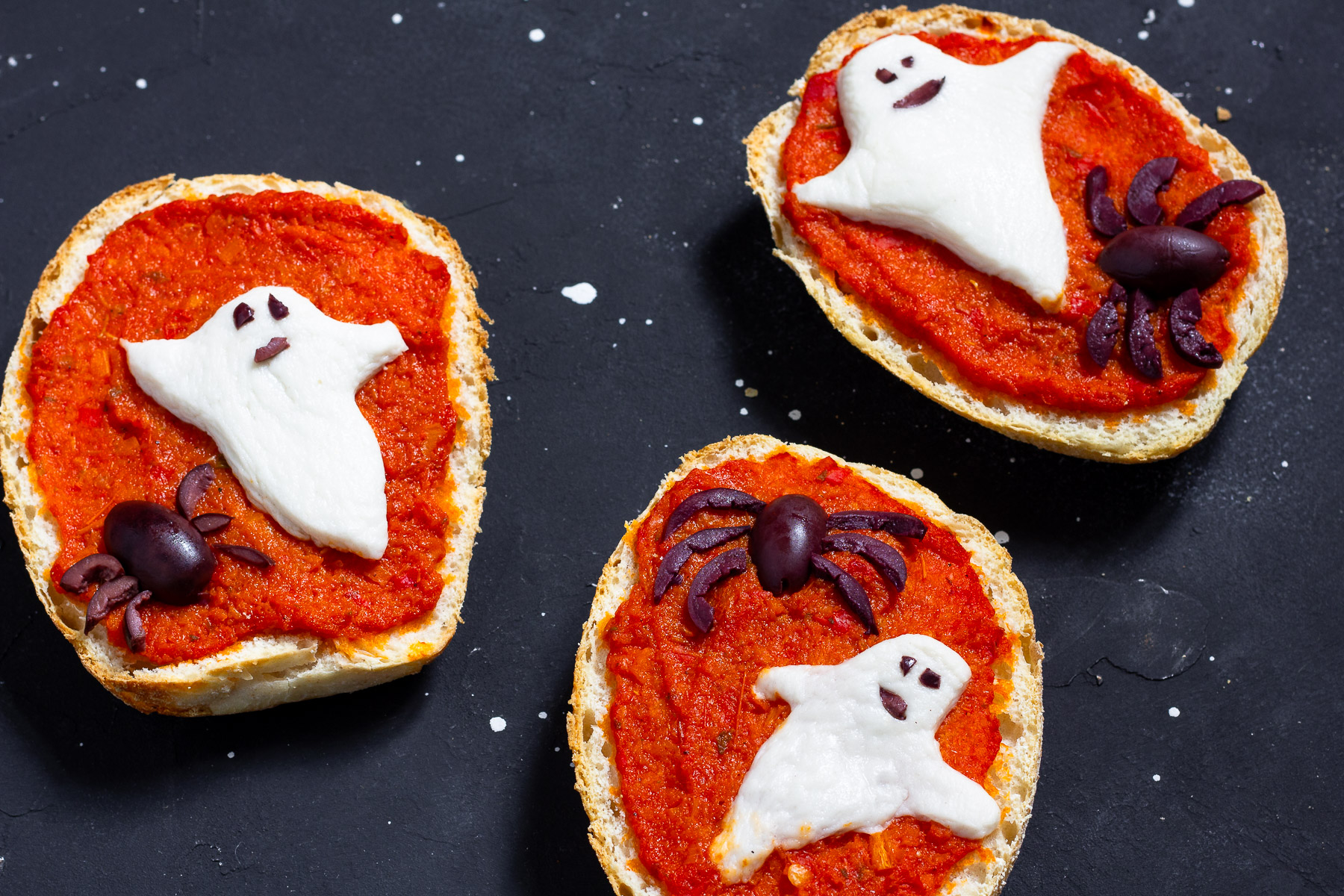 Vegan Ghost Pizza Rolls