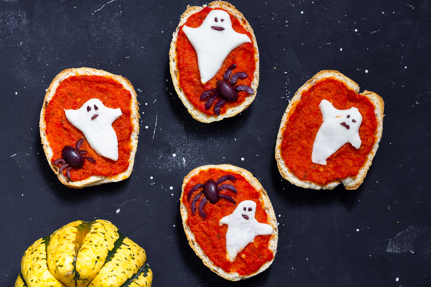 Vegan Ghost Pizza Rolls