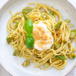 Vegan Asparagus Pasta with Pistachio Pesto