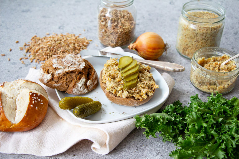 Vegane Grünkern Leberwurst – Aufstrich aus Grünkern