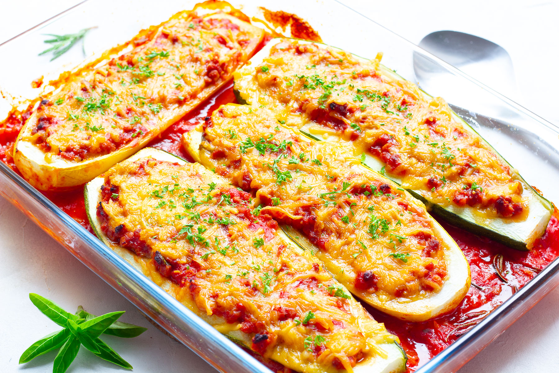 Vegan Stuffed Zucchini Boats